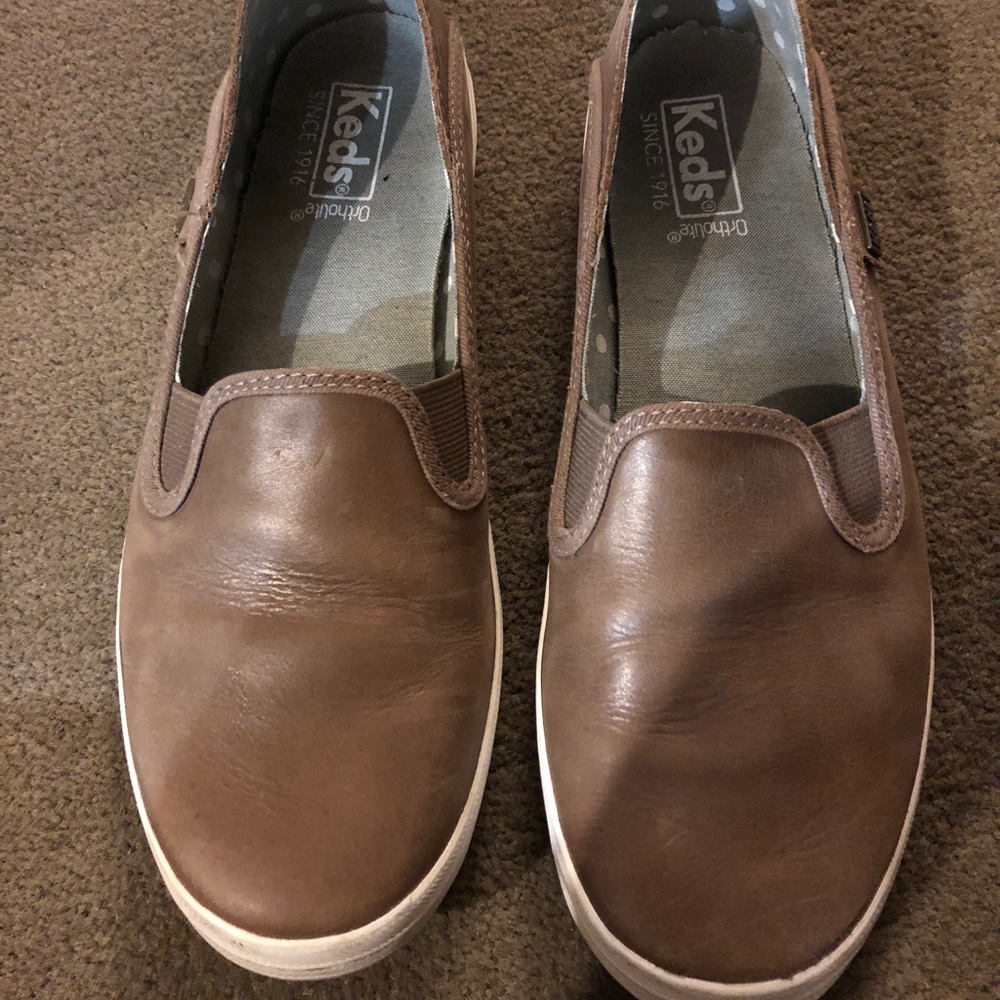 Leather Ked Slip Ons